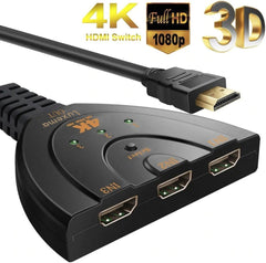 Luxema® 4K HDMI Switch 3 in to 1 out - 1080P - 3D - Luxema